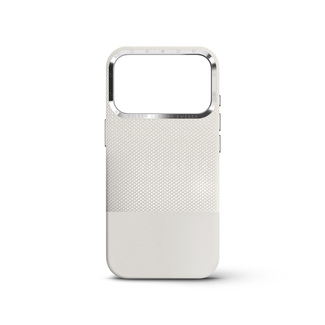 Golden Concept Case for iPhone 17 Pro – White
