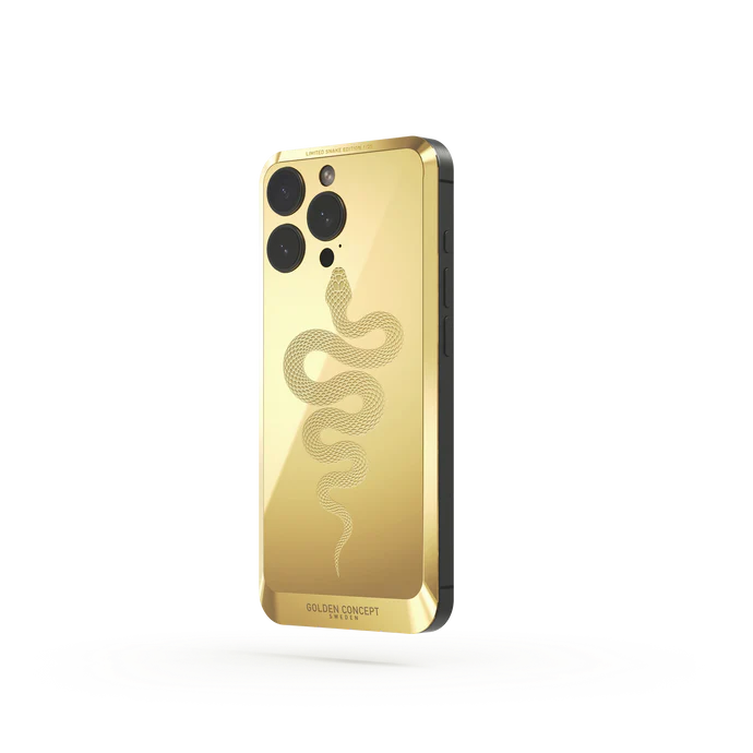 Golden Concept Magnetic Shield iPhone 16 Pro Case – Golden Snake Edition-RST16