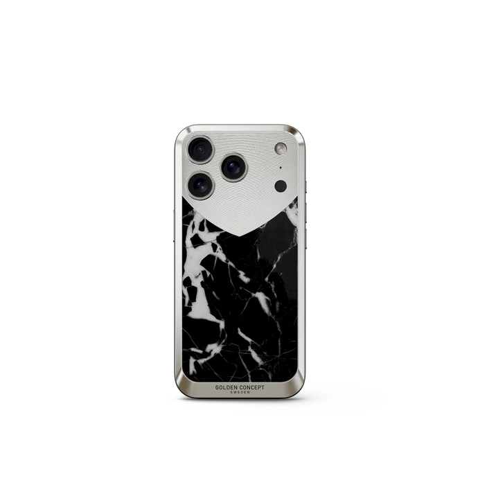 Golden Concept Magnetic Shield iPhone 17 Pro Case – Nero Marquina Marble Edition